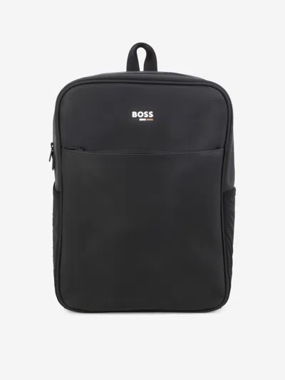 Shop Hugo Boss Boys Logo Backpack In Black