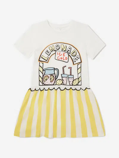 Shop Stella Mccartney Baby Girls Lemonade Stall Jersey Dress In Ivory
