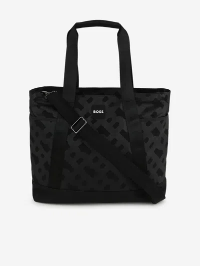 Shop Hugo Boss Baby Monogram Changing Bag In Black