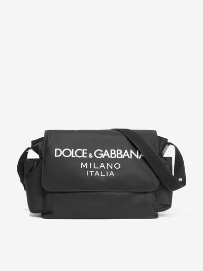 Shop Dolce & Gabbana Baby Logo Changing Bag In Black