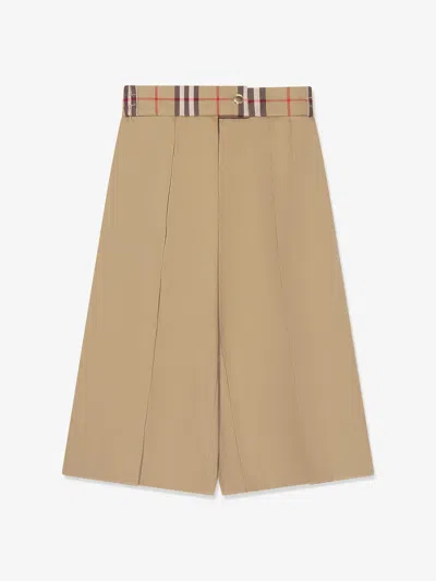 Shop Burberry Girls Hermia Trousers In Beige