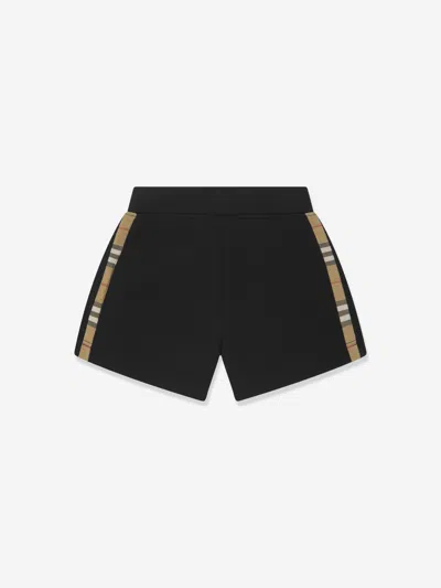 Shop Burberry Girls Caterina Check Shorts In Black