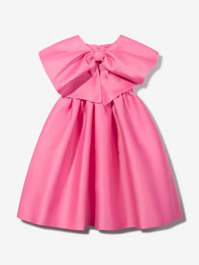 Mama Luma Girls Flared Special Occasiom Dress With Bolero In Pink