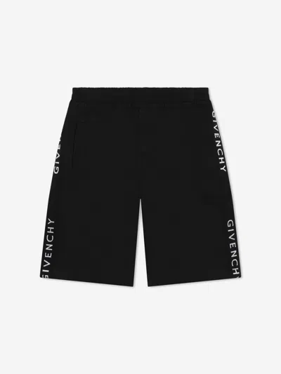 Shop Givenchy Boys Logo Bermuda Shorts In Black