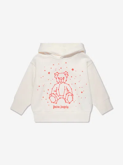 Shop Palm Angels Boys Astro Bear Hoodie In White