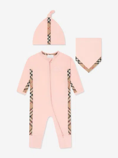 Shop Burberry Baby Girls Claude Gift Set In Pink