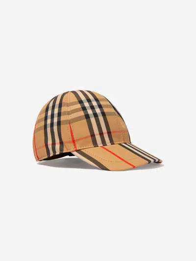 Shop Burberry Vintage Check Baseball Cap In Brown