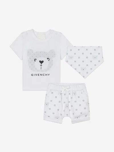 Shop Givenchy Baby 3 Piece Gift Set In White