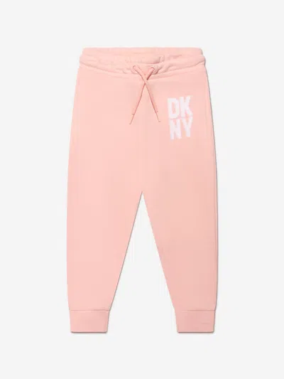 Shop Dkny Girls Logo Print Joggers 5 Yrs Pink