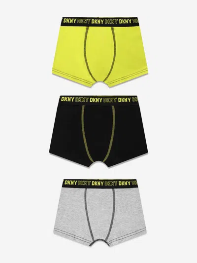 Shop Dkny Boys 3 Pack Boxer Shorts Set In Green