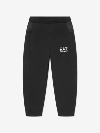 Shop Ea7 Boys Logo Joggers In Black