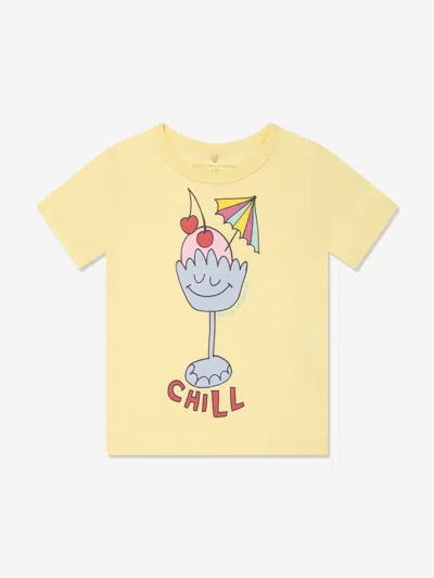 Shop Stella Mccartney Girls Chill T-shirt In Yellow