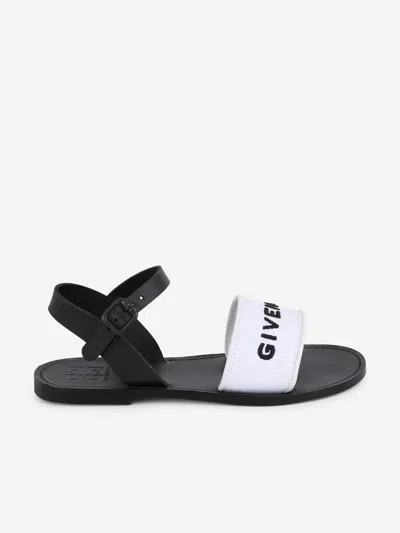 Shop Givenchy Girls Logo Sandals In White