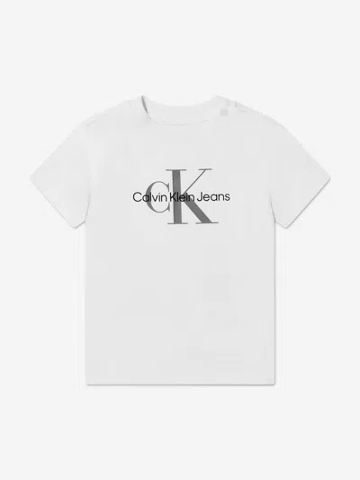 Shop Calvin Klein Jeans Est.1978 Baby Girls Monogram T-shirt 9 Mths White