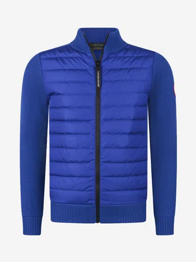 Shop Canada Goose Boys Youth Hybridge Knit Jacket L Blue