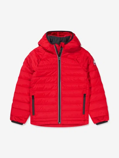 Shop Canada Goose Kids Sherwood Down Hooded Jacket S (7 - 8 Yrs) Red