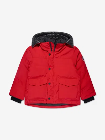 Shop Canada Goose Kids Lynx Parka In Red