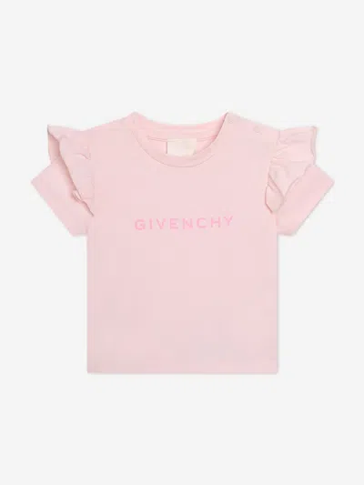 Shop Givenchy Baby Girls Ruffle T-shirt In Pink