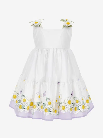 Shop Monnalisa Baby Girls Daisy Sundress In White