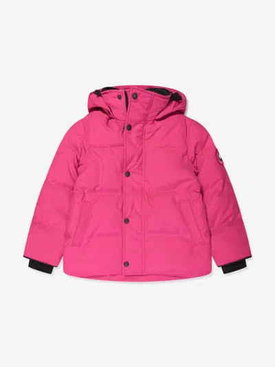 Shop Canada Goose Girls Snowy Owl Parka In Pink