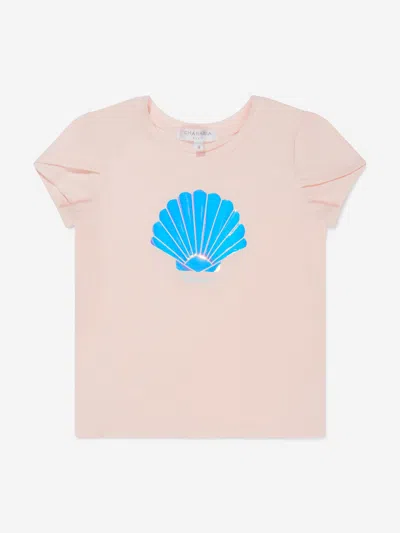 Shop Charabia Girls Cotton Shell Print T-shirt 4 Yrs Pink