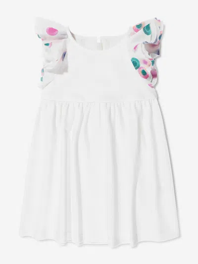 Shop Chloé Baby Girls Ruffle Dress In Ivory