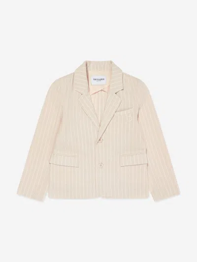 Trussardi Boys Sokel Blazer In Beige