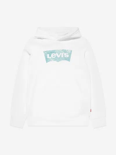 Shop Levi's Wear Boys Palm Batwing Fill Hoodie In White