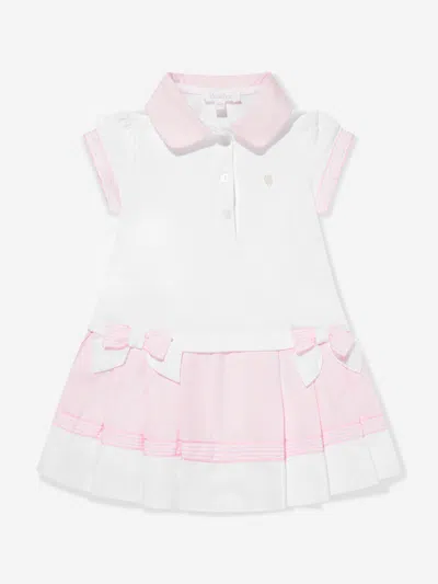 Shop Patachou Girls Polo Dress In Pink