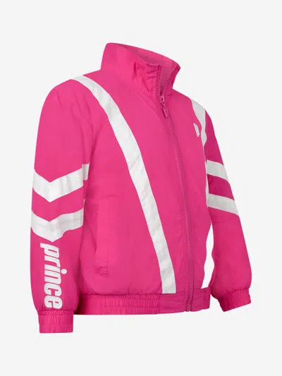 Shop Prince Girls Baseline Track Jacket 4 - 6 Yrs Pink