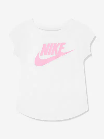 Shop Nike Girls Futura T-shirt In White