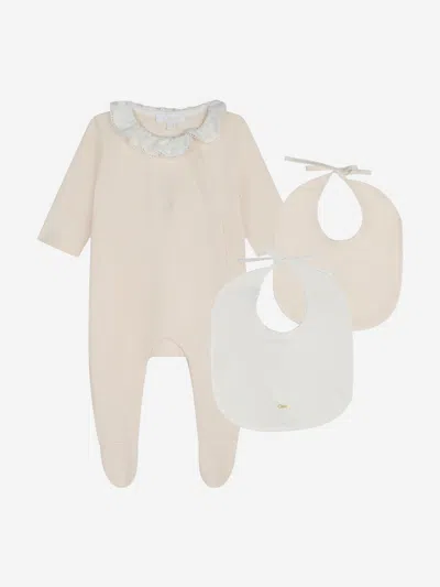 Shop Chloé Baby Girls Babygrow Gift Set In Pink