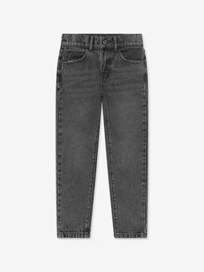 Shop Dkny Kids Denim Jeans In Grey