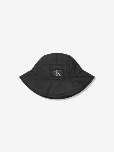 Shop Calvin Klein Jeans Est.1978 Kids Quilted Bucket Hat In Black