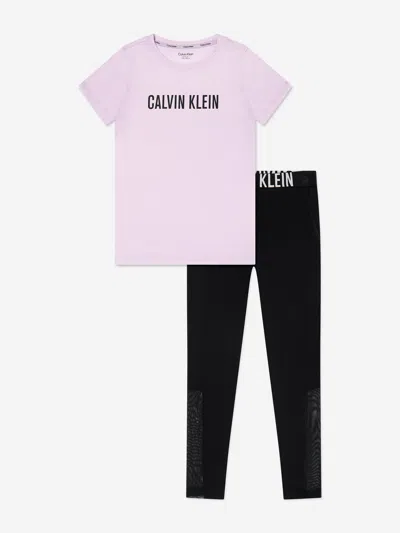 Shop Calvin Klein Underwear Girls Pyjama Set In Pink