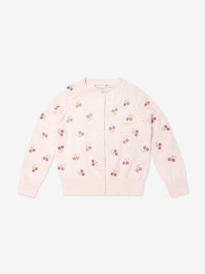Shop Bonpoint Girls Aizoon Cardigan In Pink