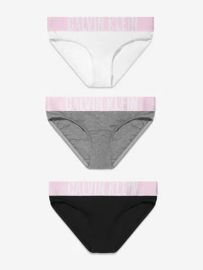 Shop Calvin Klein Underwear Girls 3 Pack Bikini Briefs Set In White