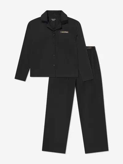 Shop Calvin Klein Underwear Kids Pyjama Set In Black