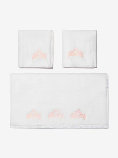 Shop Cotton And Company Girls Organic Muslin And Crown Towel Set One Size Pink