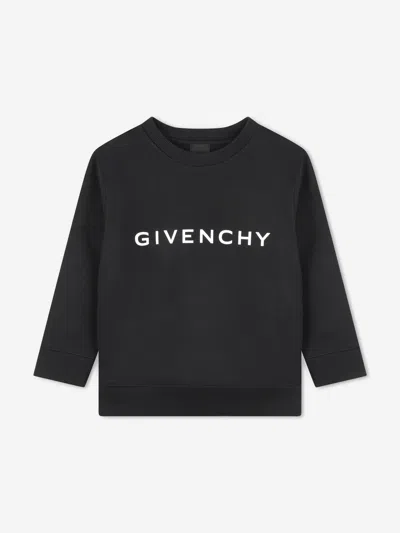 Shop Givenchy Boys Logo Print Sweatshirt In Black