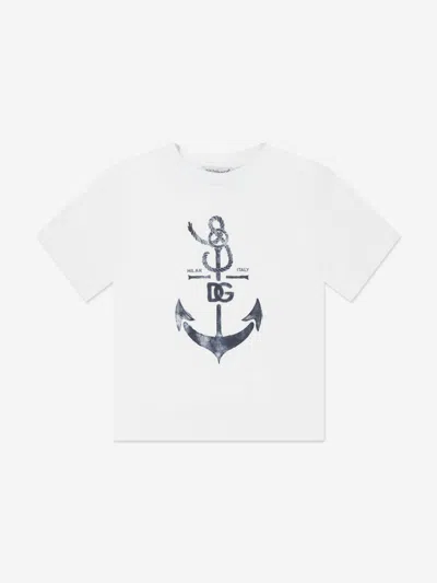 Shop Dolce & Gabbana Baby Boys Anchor T-shirt In White