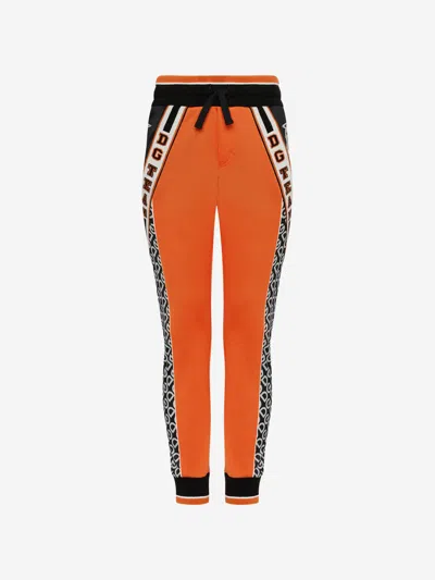 Shop Dolce & Gabbana & Gabbana Boys Technical Jersey Joggers 10 Yrs Orange