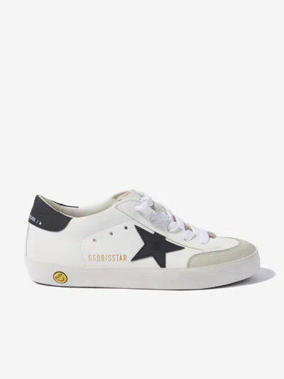 Shop Golden Goose Kids Leather Super Star Bio Based Trainers In White