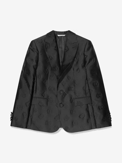 Shop Dolce & Gabbana Boys Tuxedo Blazer In Black