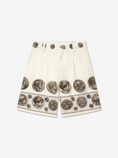 Dolce & Gabbana Boys Bermuda Shorts In Ivory