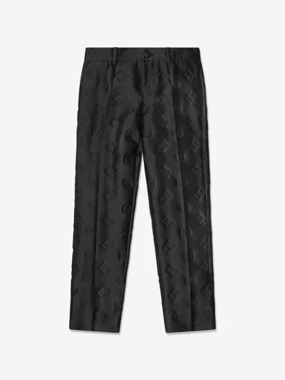Shop Dolce & Gabbana Boys Suit Trousers In Black