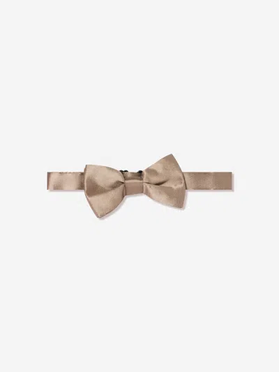 Shop Dolce & Gabbana Baby Boys Silk Bow Tie In Gold