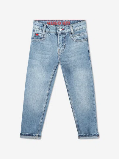 Shop Hugo Boys Regular Fit Denim Jeans In Blue