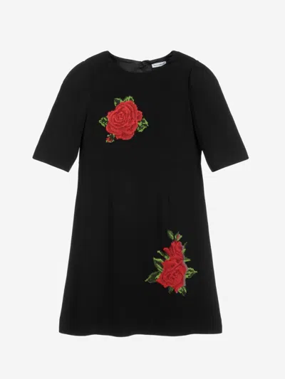 Shop Dolce & Gabbana Girls Dress 8 Yrs Black