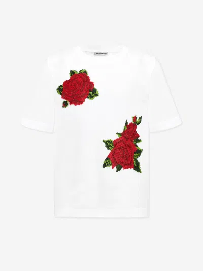 Shop Dolce & Gabbana Girls T-shirt 2 Yrs White